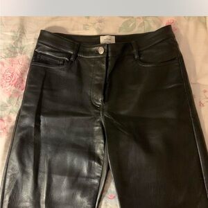 Aritzia Low-Rise Melina Leather Pants